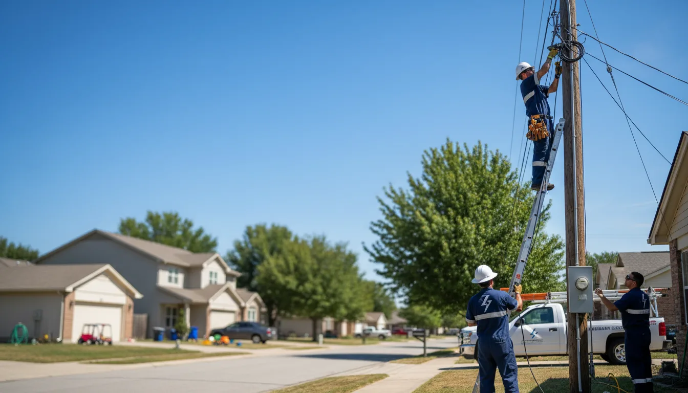 Residential electrician providing installation services in Stamford, TX